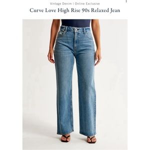 Curve Love High Rise 90s Relaxed Jean - Abercrombie & Fitch.